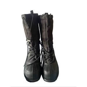Sorel Mens Black Glacier Waterproof Heavy Duty Winter Snow Boots Size 7